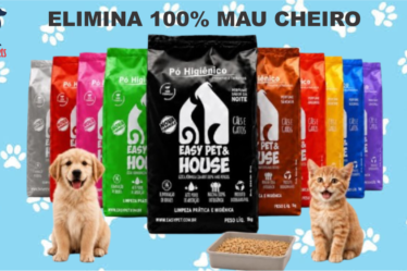 pó higiênico para cães e gatos